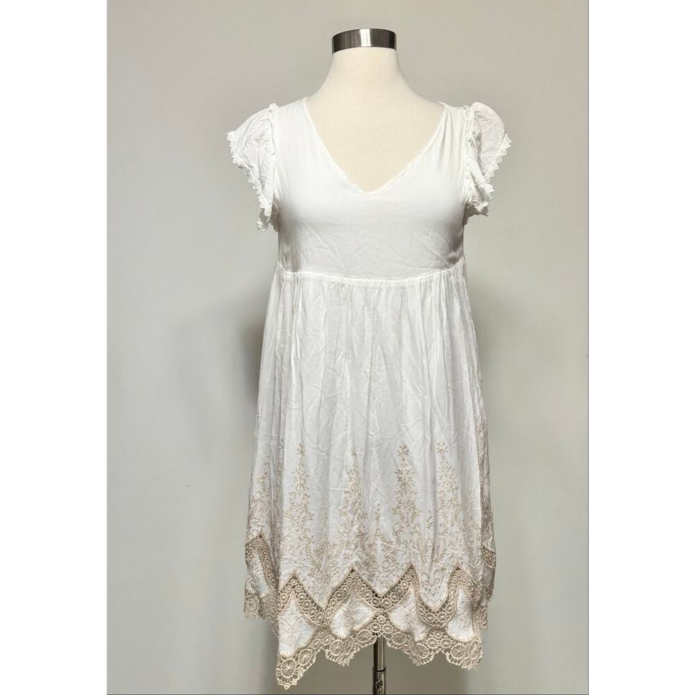 ALTR’D STATE EMBROIDERED DRESS IN WHITE SIZE SMALL
